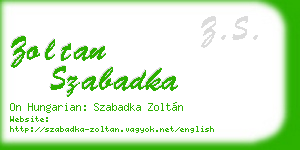zoltan szabadka business card